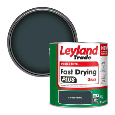 Leyland Trade Wood & Metal Fast Drying PLUS Gloss Paint (S 8010-B10G) 2.5L