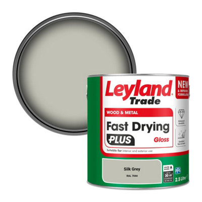 Leyland Trade Wood & Metal Fast Drying PLUS Gloss Paint Silk Grey