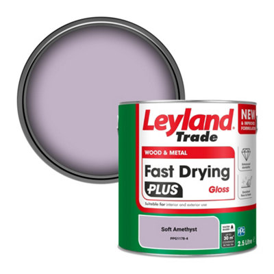 Leyland Trade Wood & Metal Fast Drying PLUS Gloss Paint Soft Amethyst (PPG1178-4) 2.5L