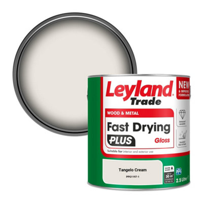 Leyland Trade Wood & Metal Fast Drying PLUS Gloss Paint Tangelo Cream (PPG1197-1) 2.5L