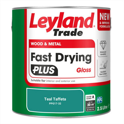 Leyland Trade Wood & Metal Fast Drying PLUS Gloss Paint Teal
