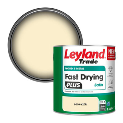 Leyland Trade Wood & Metal Fast Drying PLUS Satin Paint (0010-Y20R) 2.5L