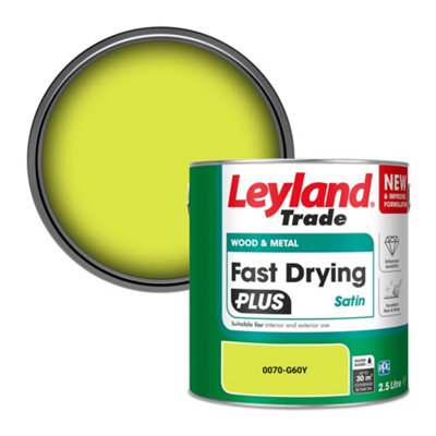 Leyland Trade Wood & Metal Fast Drying PLUS Satin Paint (0070-G60Y) 2.5L