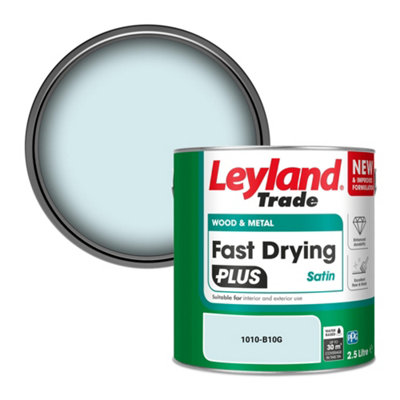 Leyland Trade Wood & Metal Fast Drying PLUS Satin Paint (1010-B10G) 2.5L
