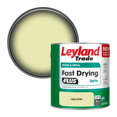 Leyland Trade Wood & Metal Fast Drying PLUS Satin Paint (1020-G70Y) 2.5L