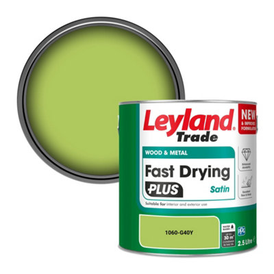 Leyland Trade Wood & Metal Fast Drying PLUS Satin Paint (1060-G40Y) 2.5L