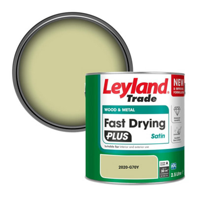 Leyland Trade Wood & Metal Fast Drying PLUS Satin Paint (2020-G70Y) 2.5L