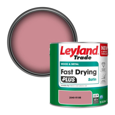 Leyland Trade Wood & Metal Fast Drying PLUS Satin Paint (2040-R10B) 2.5L