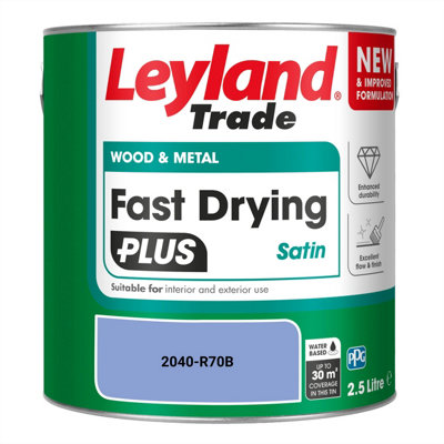 Leyland Trade Wood & Metal Fast Drying PLUS Satin Paint (2040-R70B) 2.5L