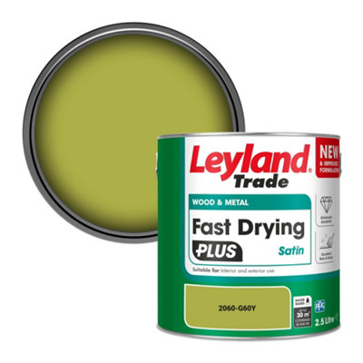 Leyland Trade Wood & Metal Fast Drying PLUS Satin Paint (2060-G60Y) 2.5L