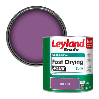 Leyland Trade Wood & Metal Fast Drying PLUS Satin Paint (3050-R40B) 2.5L