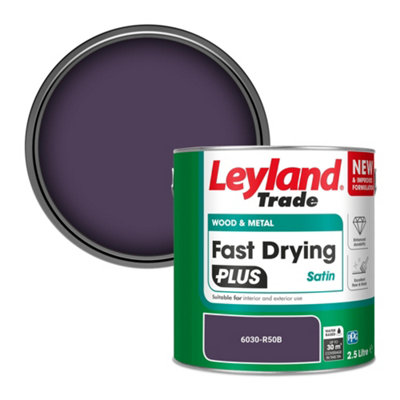 Leyland Trade Wood & Metal Fast Drying PLUS Satin Paint (6030-R50B) 2.5L