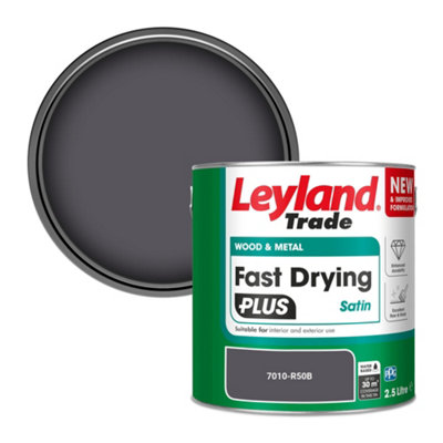 Leyland Trade Wood & Metal Fast Drying PLUS Satin Paint (7010-R50B) 2.5L