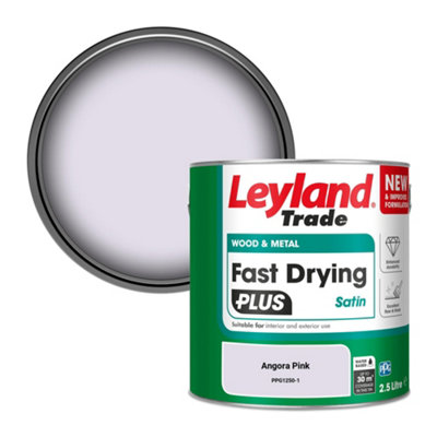 Leyland Trade Wood & Metal Fast Drying PLUS Satin Paint Angora Pink ...