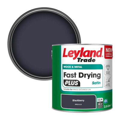 Leyland Trade Wood & Metal Fast Drying PLUS Satin Paint Blackberry (PPG13-21) 2.5L