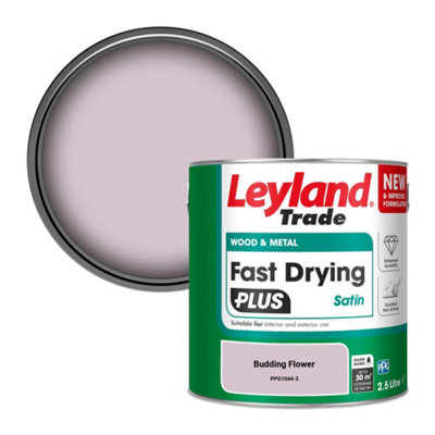 Leyland Trade Wood & Metal Fast Drying PLUS Satin Paint Budding Flower (PPG1044-3) 2.5L