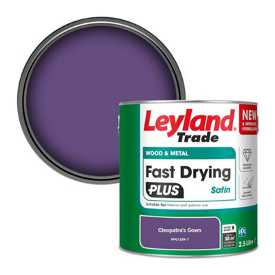 Leyland Trade Wood & Metal Fast Drying PLUS Satin Paint Cleopatra's Gown (PPG1249-7) 2.5L