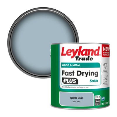 Leyland Trade Wood & Metal Fast Drying PLUS Satin Paint Gentle Gust (PPG1153-4) 2.5L