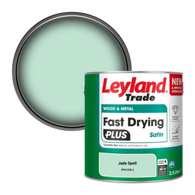 Leyland Trade Wood & Metal Fast Drying PLUS Satin Paint Jade Spell (PPG1228-2) 2.5L