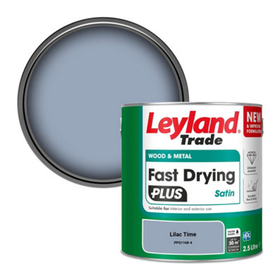 Leyland Trade Wood & Metal Fast Drying PLUS Satin Paint Lilac Time (PPG1168-4) 2.5L