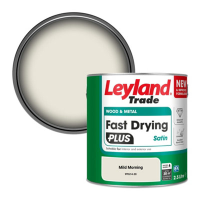 Leyland Trade Wood & Metal Fast Drying PLUS Satin Paint Mild Morning (PPG14-20) 2.5L