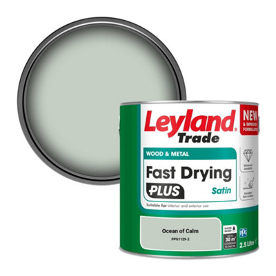 Leyland Trade Wood & Metal Fast Drying PLUS Satin Paint Ocean of Calm (PPG1129-2) 2.5L