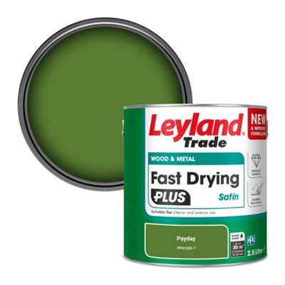 Leyland Trade Wood & Metal Fast Drying PLUS Satin Paint Payday (PPG1223-7) 2.5L