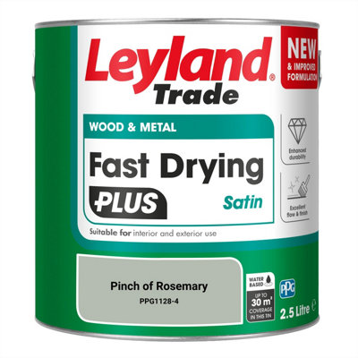 Leyland Trade Wood & Metal Fast Drying PLUS Satin Paint Pinch of ...