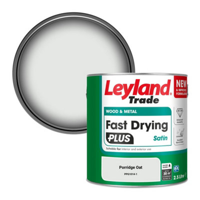 Leyland Trade Wood & Metal Fast Drying PLUS Satin Paint Porridge Oat (PPG1014-1) 2.5L