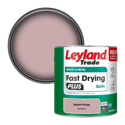 Leyland Trade Wood & Metal Fast Drying PLUS Satin Paint Radiant Rouge (PPG1053-4) 2.5L