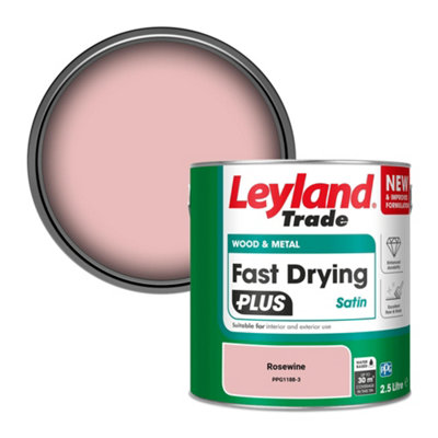 Leyland Trade Wood & Metal Fast Drying PLUS Satin Paint Rosewine (PPG1188-3) 2.5L
