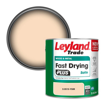 Leyland Trade Wood & Metal Fast Drying PLUS Satin Paint (S 0515-Y50R) 2.5L