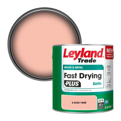 Leyland Trade Wood & Metal Fast Drying PLUS Satin Paint (S 0530-Y80R) 2.5L