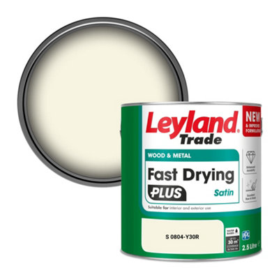 Leyland Trade Wood & Metal Fast Drying PLUS Satin Paint (S 0804-Y30R) 2.5L