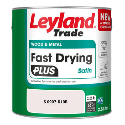 Leyland Trade Wood & Metal Fast Drying PLUS Satin Paint (S 0907-R10B) 2.5L