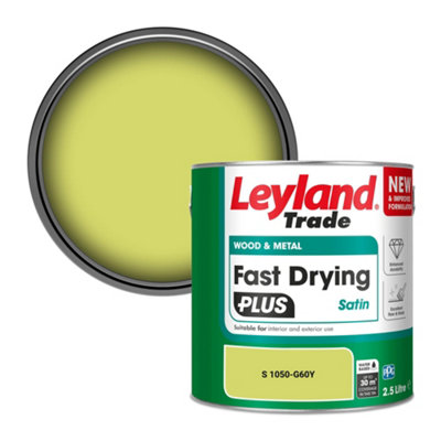 Leyland Trade Wood & Metal Fast Drying PLUS Satin Paint (S 1050-G60Y) 2.5L