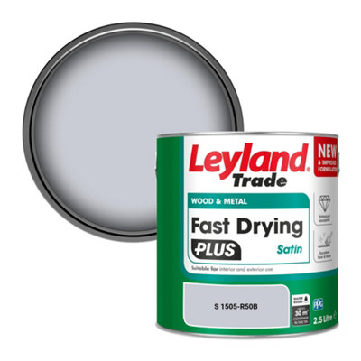 Leyland Trade Wood & Metal Fast Drying PLUS Satin Paint (S 1505-R50B) 2.5L
