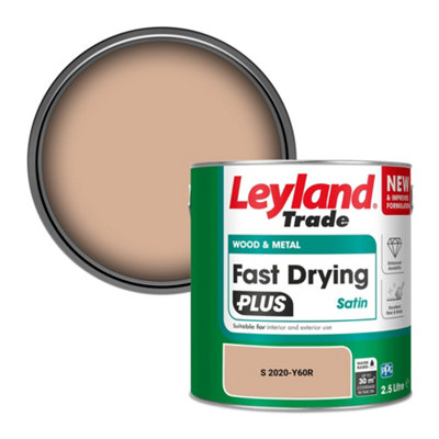 Leyland Trade Wood & Metal Fast Drying PLUS Satin Paint (S 2020-Y60R) 2.5L