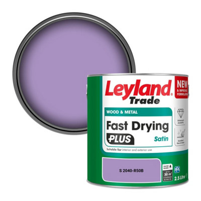 Leyland Trade Wood & Metal Fast Drying PLUS Satin Paint (S 2040-R50B) 2.5L