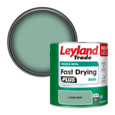 Leyland Trade Wood & Metal Fast Drying PLUS Satin Paint (S 3020-B90G) 2.5L