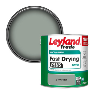 Leyland Trade Wood & Metal Fast Drying PLUS Satin Paint (S 4005-G20Y) 2.5L