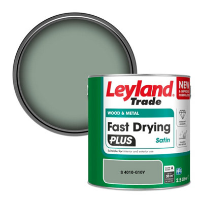 Leyland Trade Wood & Metal Fast Drying PLUS Satin Paint (S 4010-G10Y) 2.5L