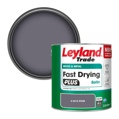 Leyland Trade Wood & Metal Fast Drying PLUS Satin Paint (S 6010-R50B) 2.5L