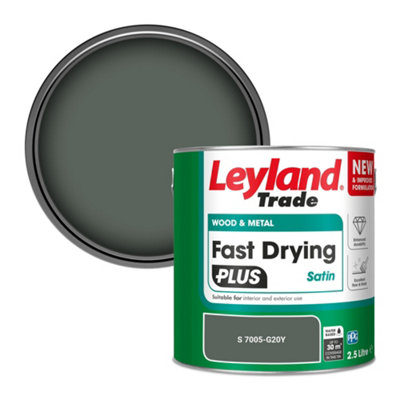 Leyland Trade Wood & Metal Fast Drying PLUS Satin Paint (S 7005-G20Y) 2.5L