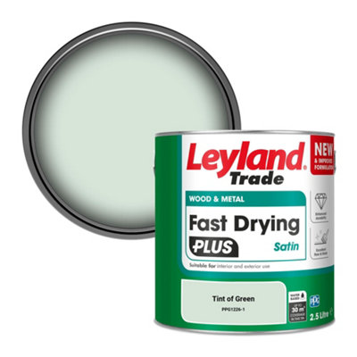Leyland Trade Wood & Metal Fast Drying PLUS Satin Paint Tint of Green (PPG1226-1) 2.5L