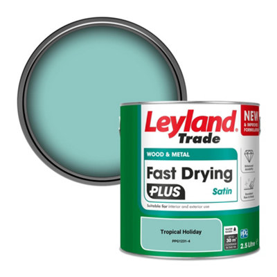 Leyland Trade Wood & Metal Fast Drying PLUS Satin Paint Tropical Holiday (PPG1231-4) 2.5L