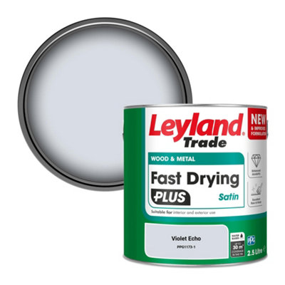 Leyland Trade Wood & Metal Fast Drying PLUS Satin Paint Violet Echo (PPG1173-1) 2.5L