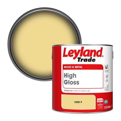 Leyland Trade Wood & Metal High Gloss Paint (1030-Y) 2.5L