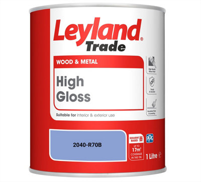 Leyland Trade Wood & Metal High Gloss Paint (2040-R70B) 1L