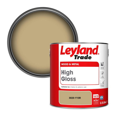 Leyland Trade Wood & Metal High Gloss Paint (3020-Y10R) 2.5L